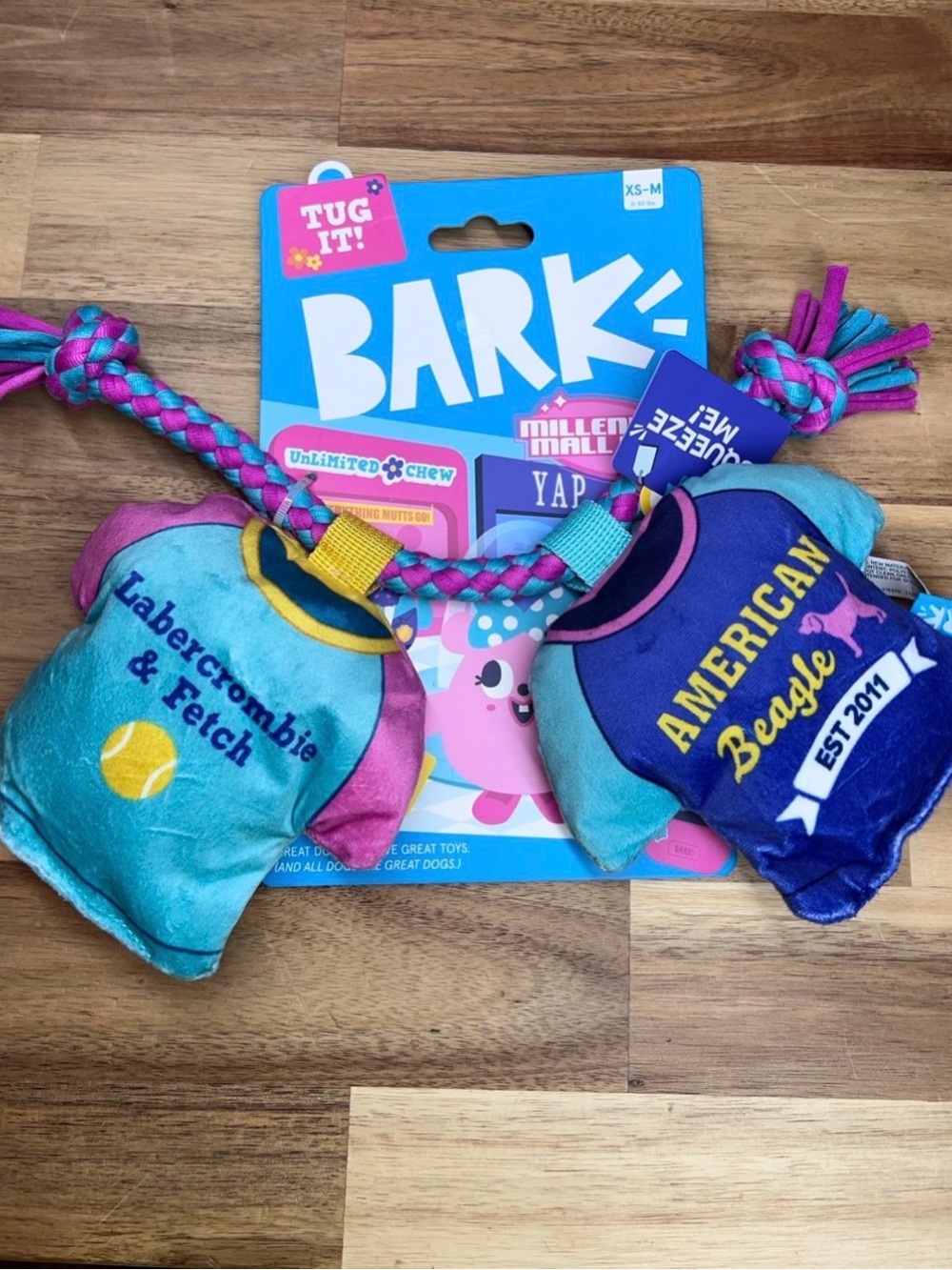 Bark T-shirts dog toy